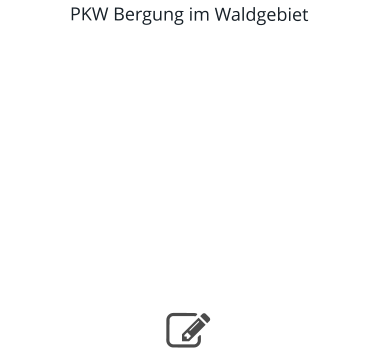 PKW Bergung im Waldgebiet    